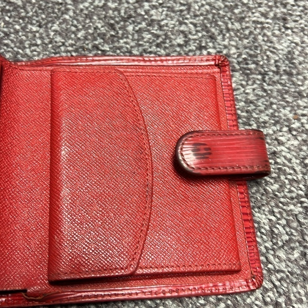 Louis Vuitton Womens Epi Leather Snap Front Card Holder Red Small Wallet - Picture 5 of 7